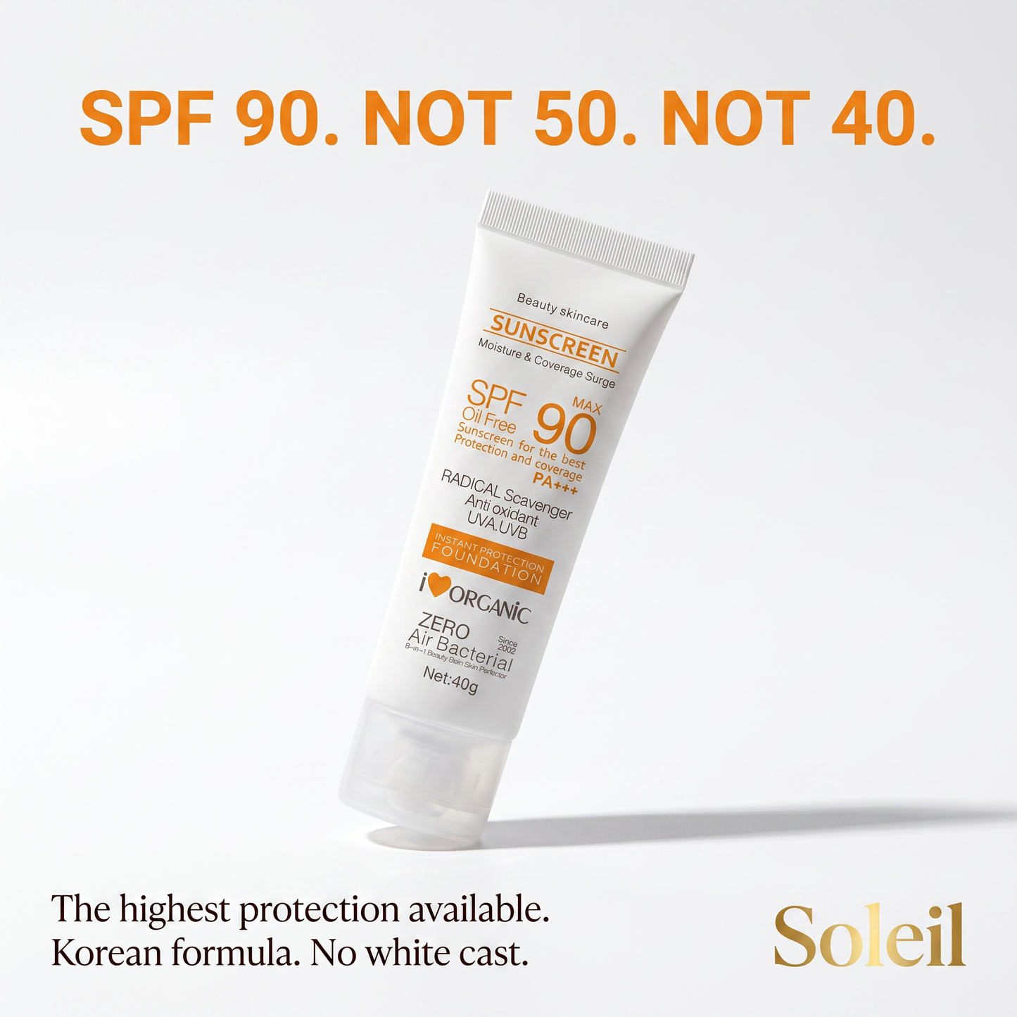 Soleil SPF 90 Korean Sunscreen — Maximum Sun Protection Formula
